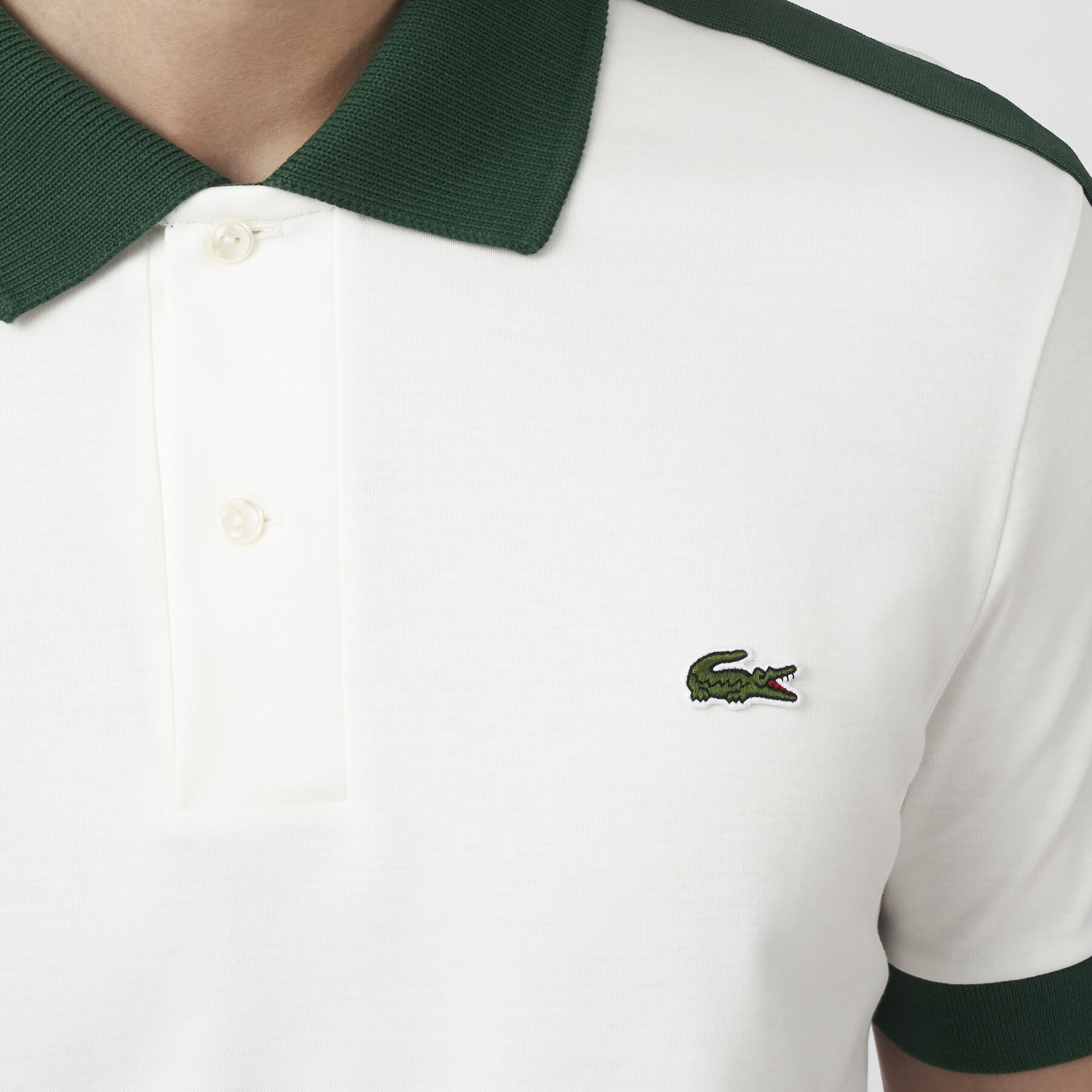 men s lacoste classic fit contrast collar polo
