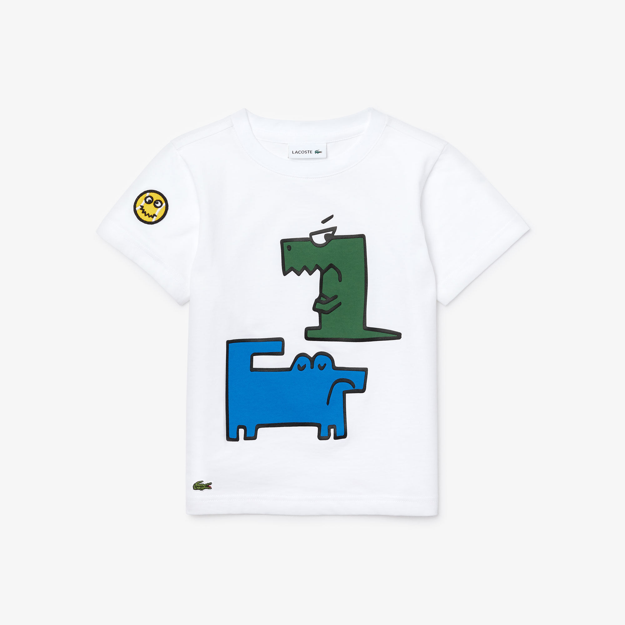 Boys’ Crew Neck Croc Print Cotton T-shirt