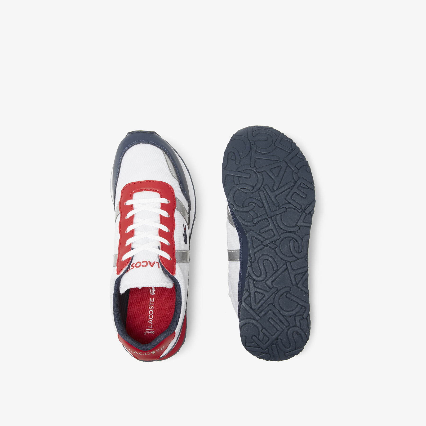 Juniors' Partner Lace-up Textile and Synthetic Sneakers lacoste juniors partner lace up textile and synthetic sneakers