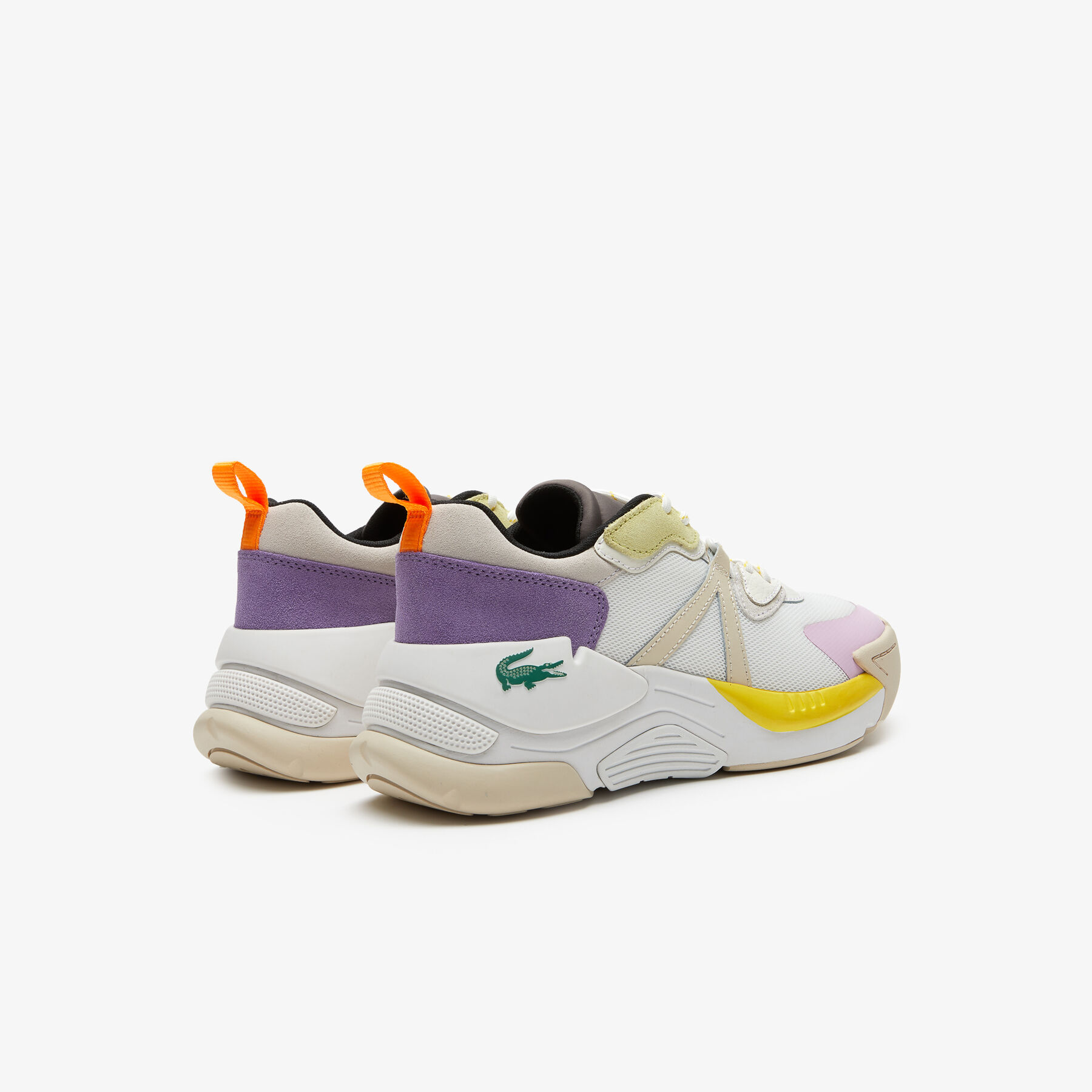 lacoste women s lw2 xtra leather color block sneakers