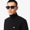 lacoste zip up high neck fleece sweatshirt