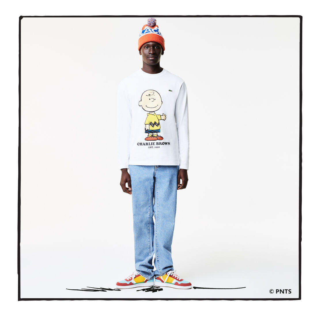 تيشيرت رجالي من القطن العضوي من مجموعة Lacoste x Peanuts تيشيرت رجالي من القطن العضوي من مجموعة Lacoste x Peanuts