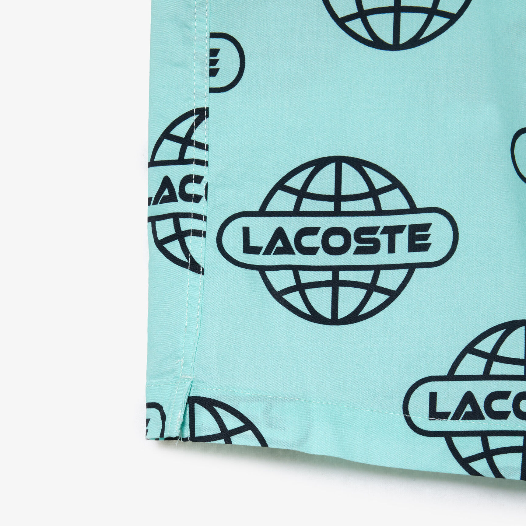 Globe Print Lacoste Cotton Twill Shirt Globe Print Lacoste Cotton Twill Shirt