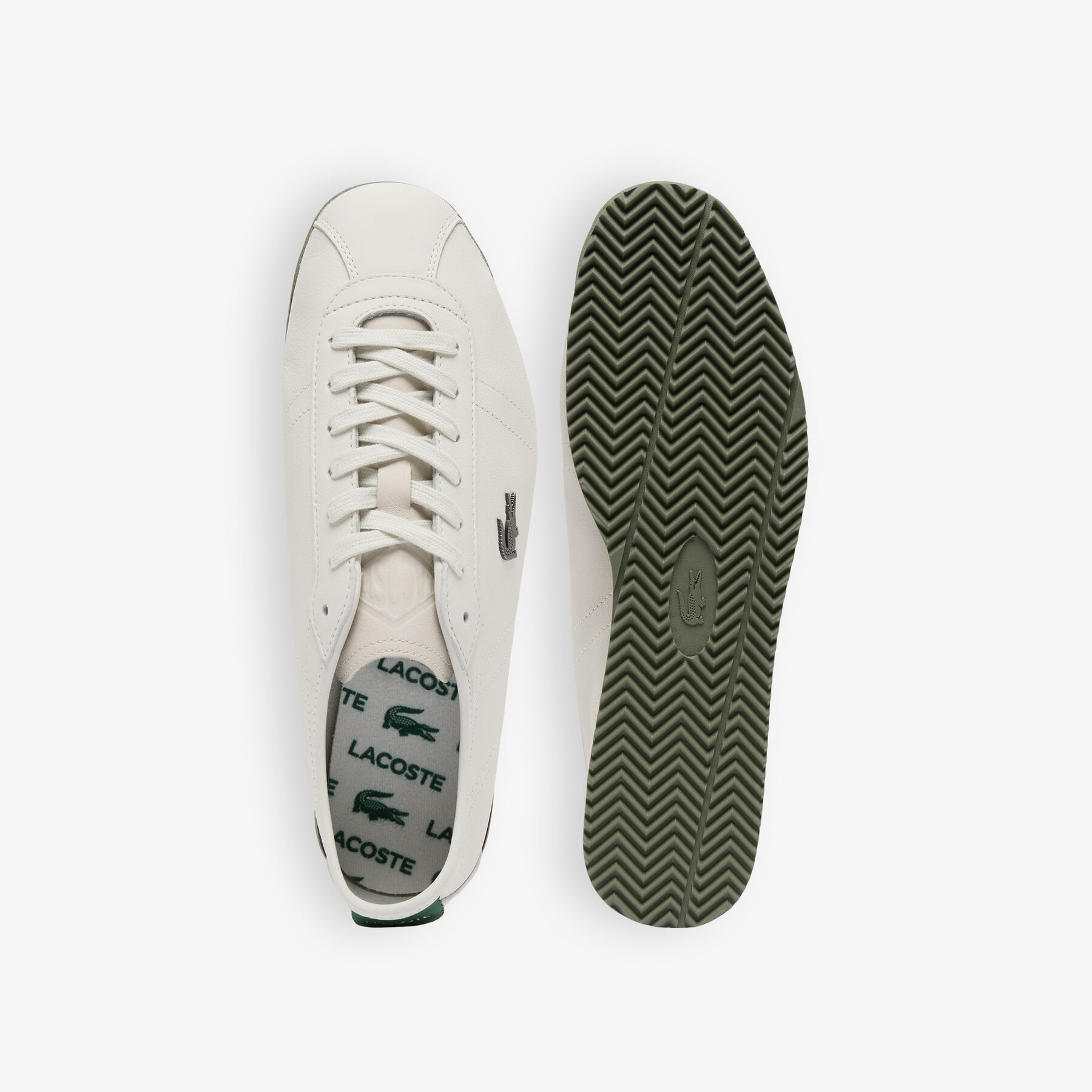 Men's Club-Low Leather Sneakers لاكوست men s club low leather sneakers