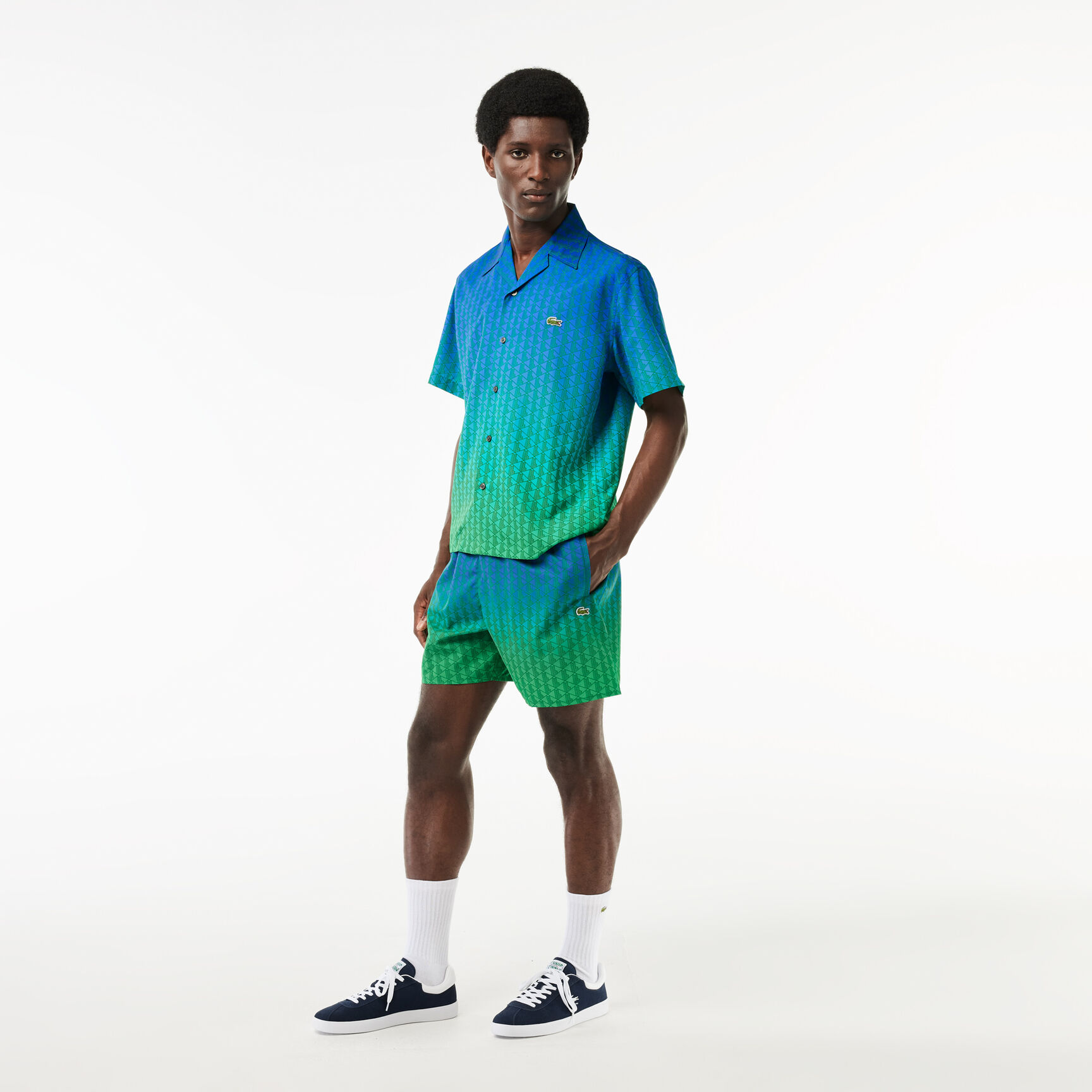 Ombr&eacute; Effect Monogram Swim Trunks