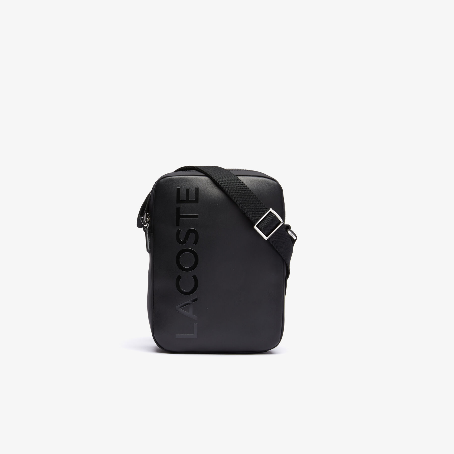 lacoste men s l 12 12 signature leather cross body bag