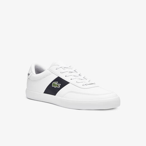 Men's Court-master Leather And Synthetic Perforated Trainers
