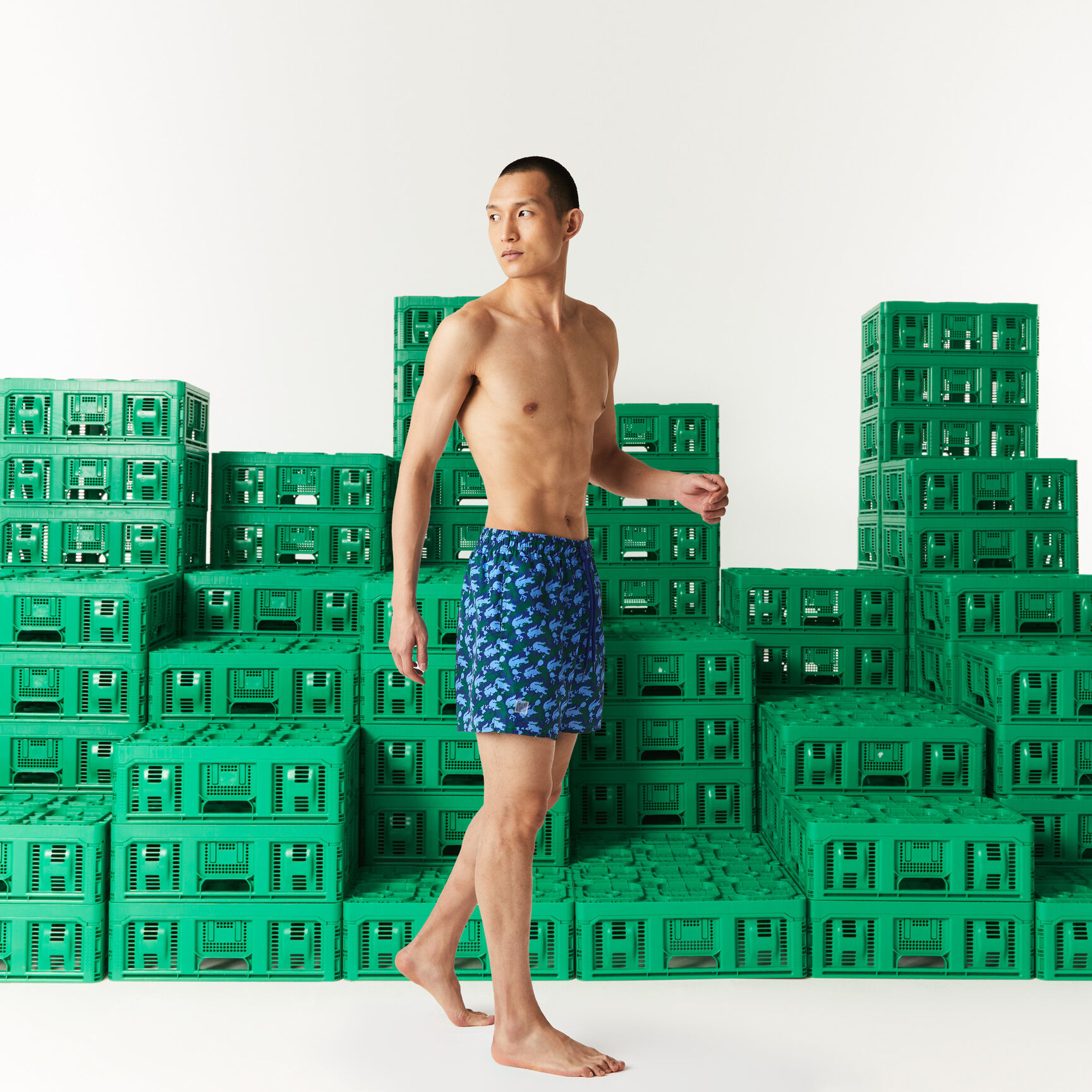 Men's Lacoste x Minecraft Print Light Swimming Trunks