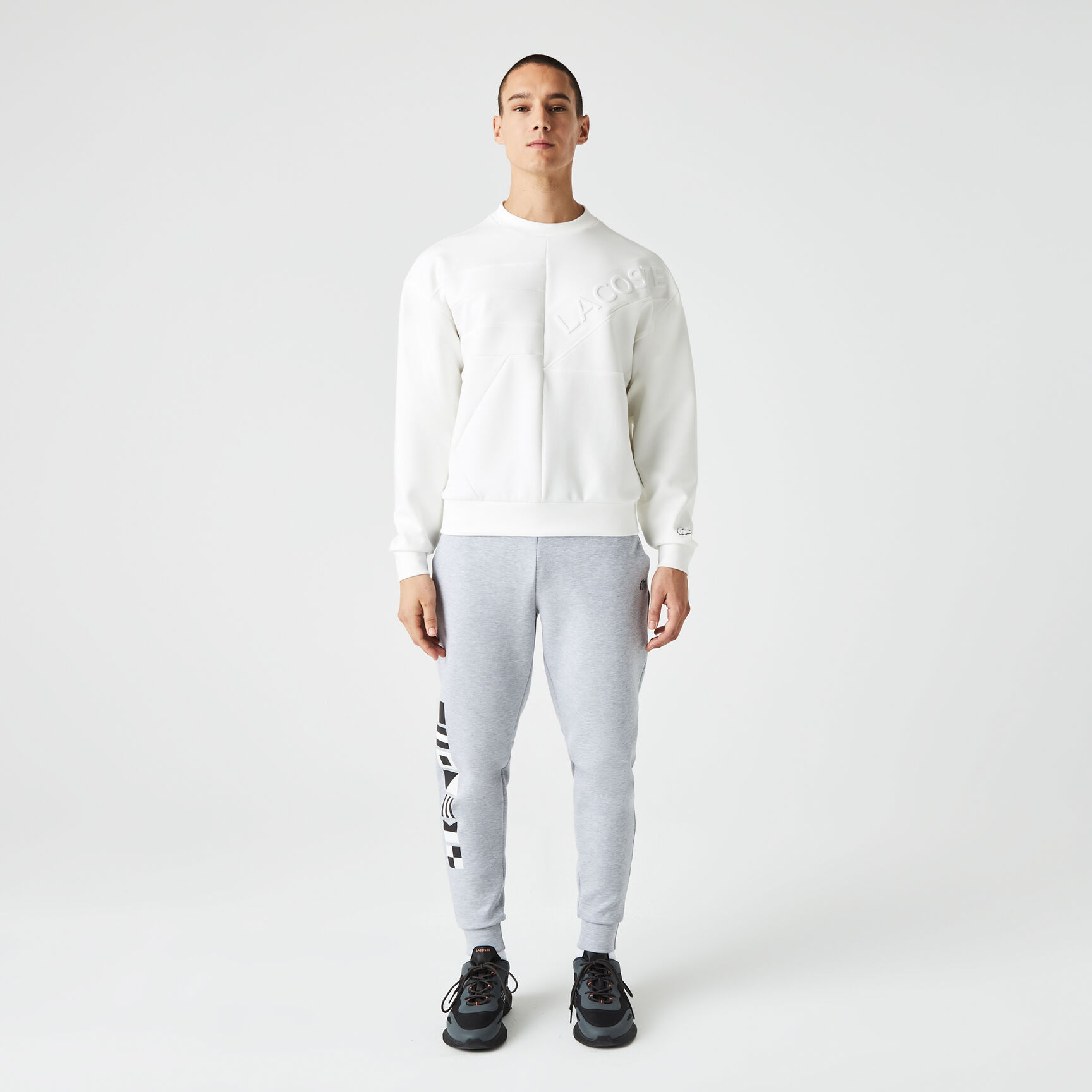 Men's Lacoste Loose Fit Patchwork Effect Sweatshirt