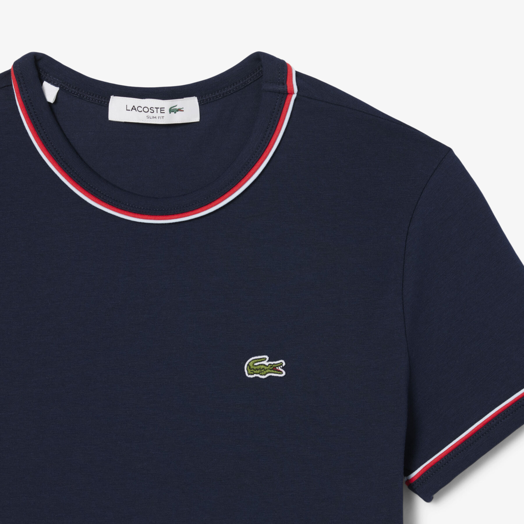 lacoste contrast accent jersey t shirt
