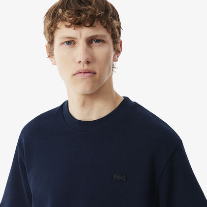 lacoste textured jersey t shirt