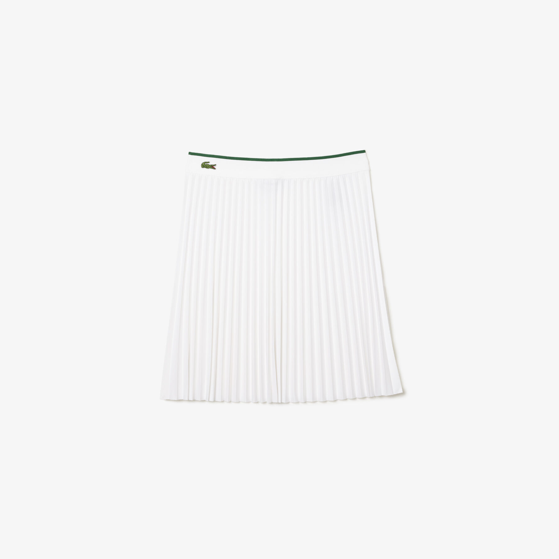 lacoste short pleated elastic waist skirt