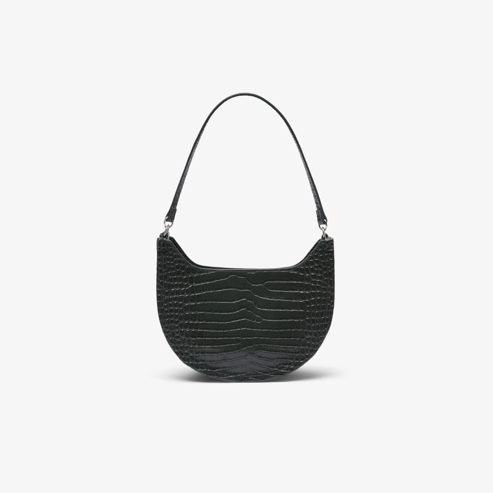 Small Chantaco Embossed Leather Half Moon Bag