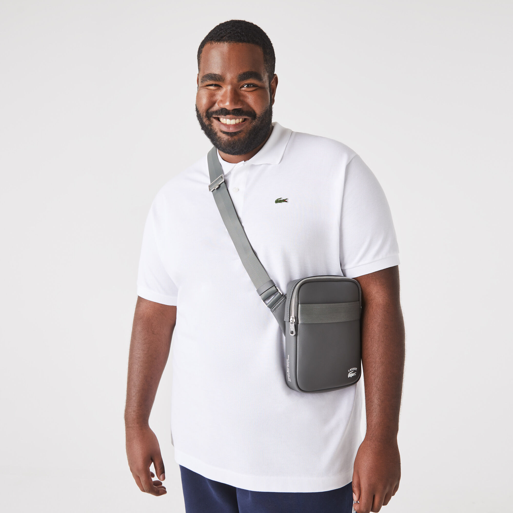 Buy Men s Lacoste Contrast Branded Crossover Bag Lacoste SA