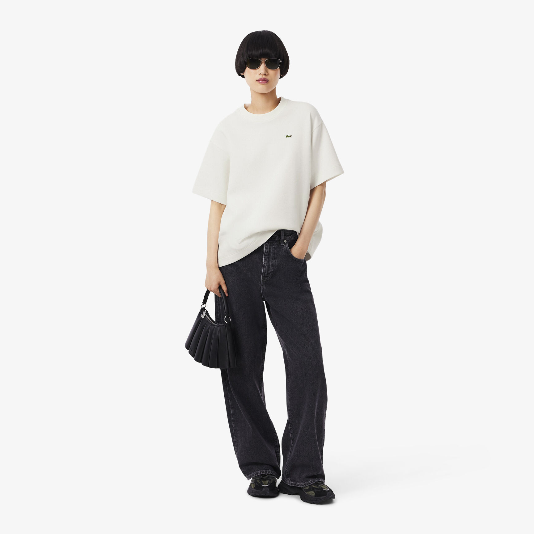 تي شيرت بيكيه مزدوج الوجه كبير الحجم