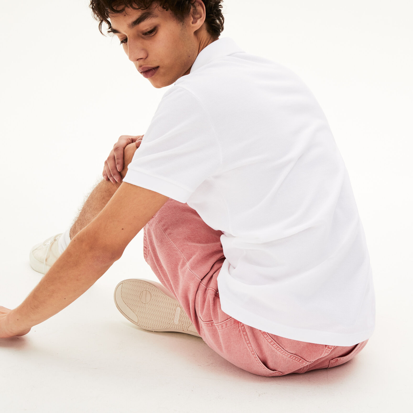 Men's Lacoste Striped Pane Polo Shirt Men's Lacoste Striped Pane Polo Shirt