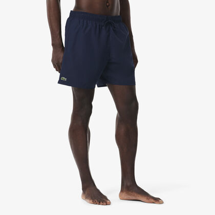 Mid Length Monochrome Swim Trunks