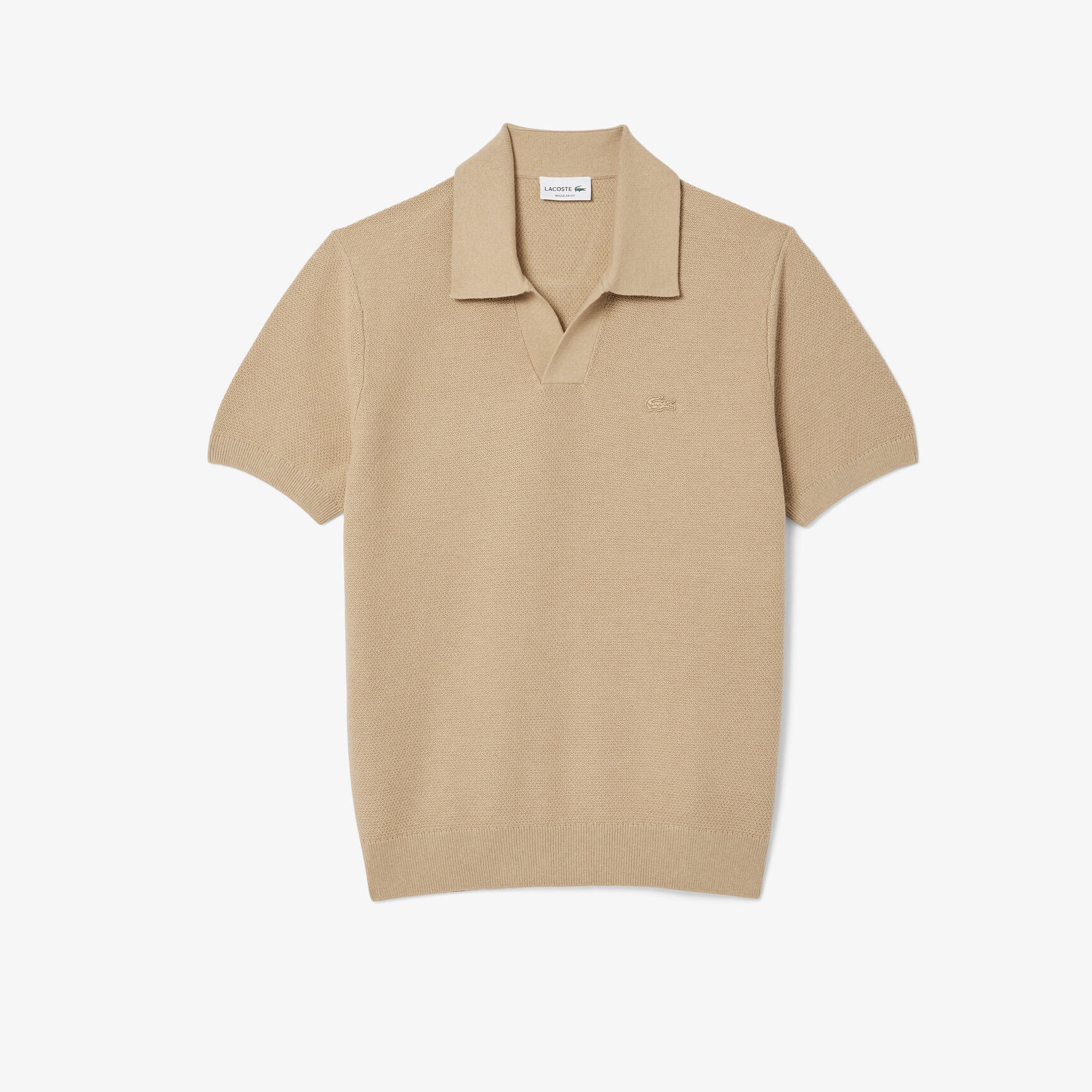 سترة بولو بياقة مفتوحة من مزيج القطن