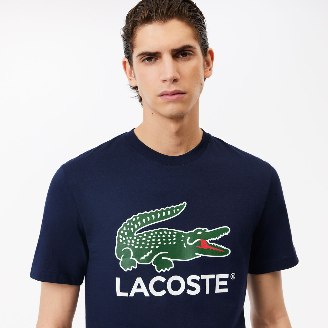 تي شيرت جيرسيه بقصّة عادية مقسم بألوان تي شيرت جيرسيه بقصّة عادية مقسم بألوان