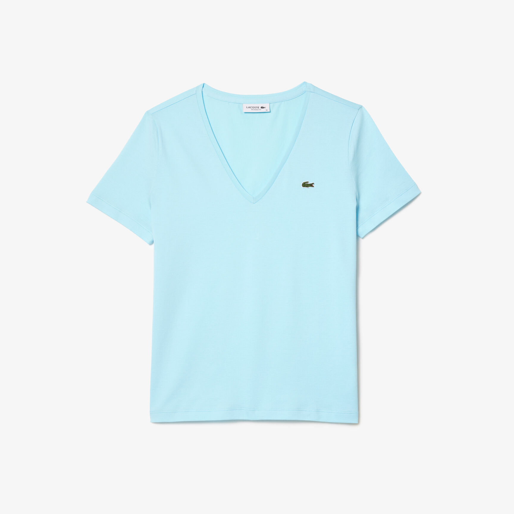 تي شيرت بقصّة عادية وطبعة مميزة لكلمة Lacoste