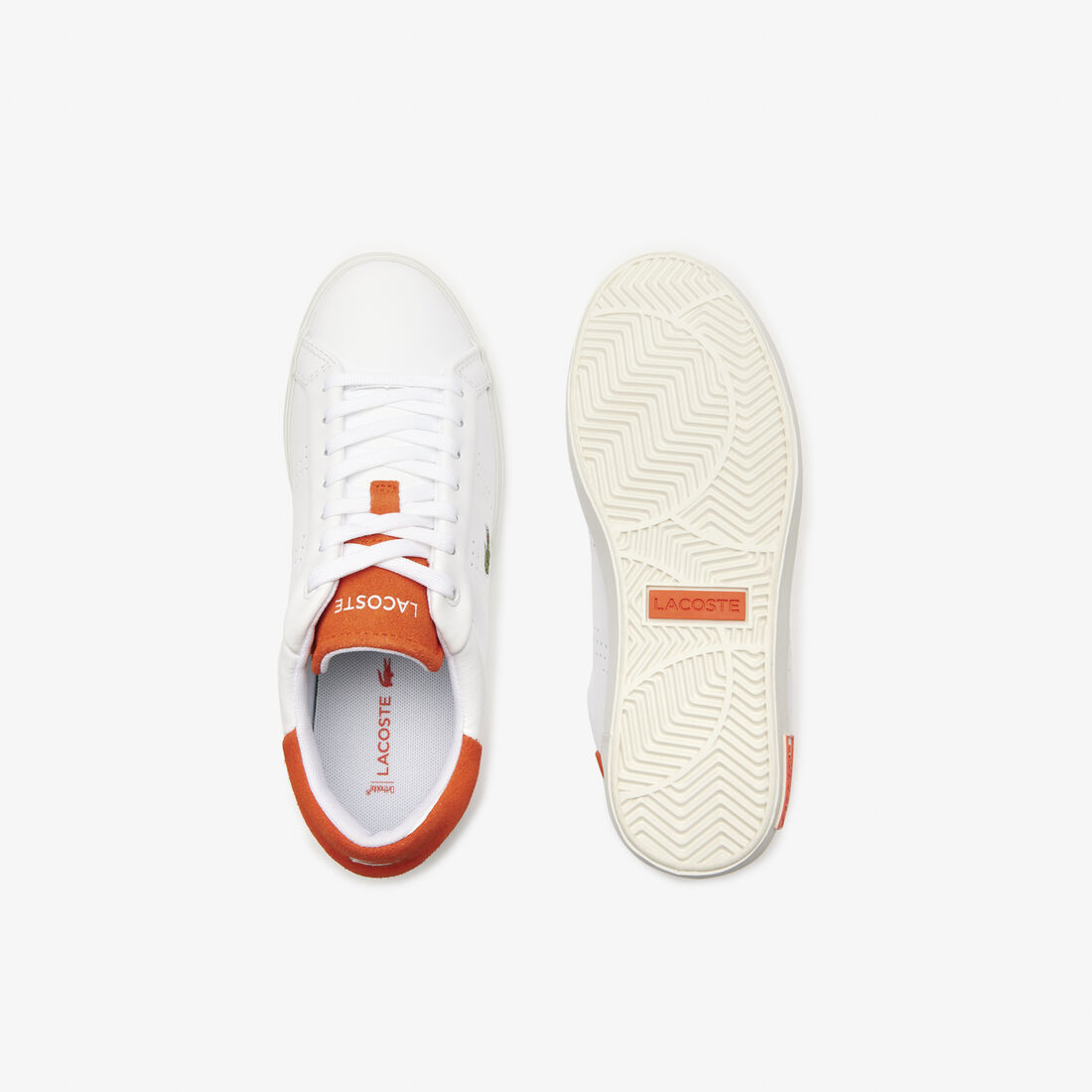 Women's Powercourt 2.0 Orange Leather Trainers Women's Powercourt 2.0 Orange Leather Trainers
