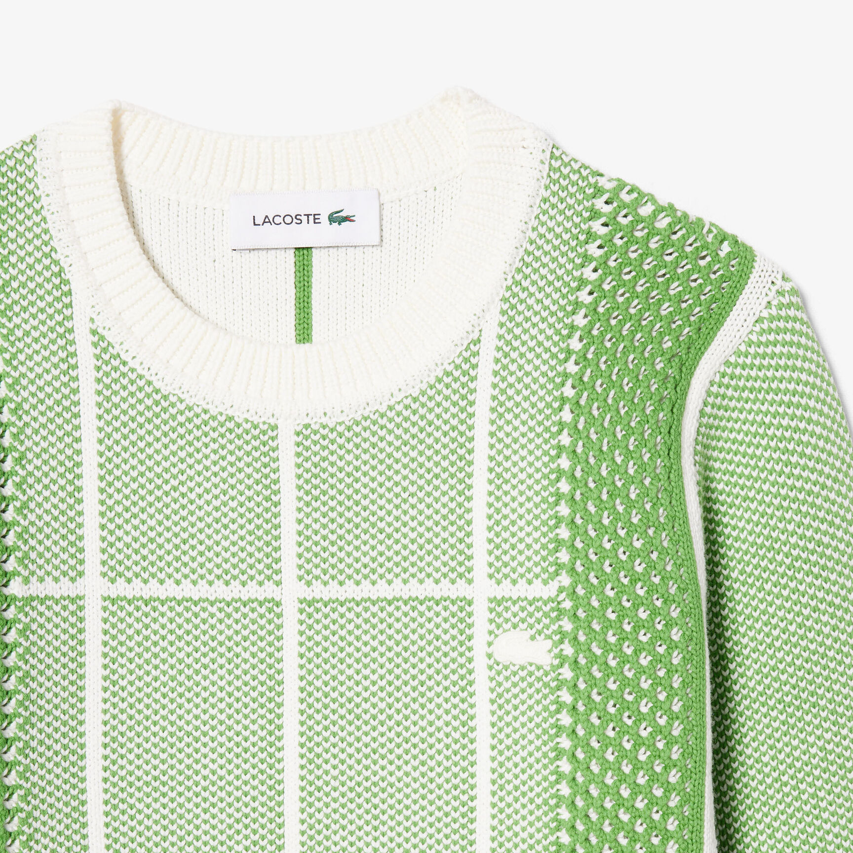 Tennis Court Graphic Jacquard Sweater