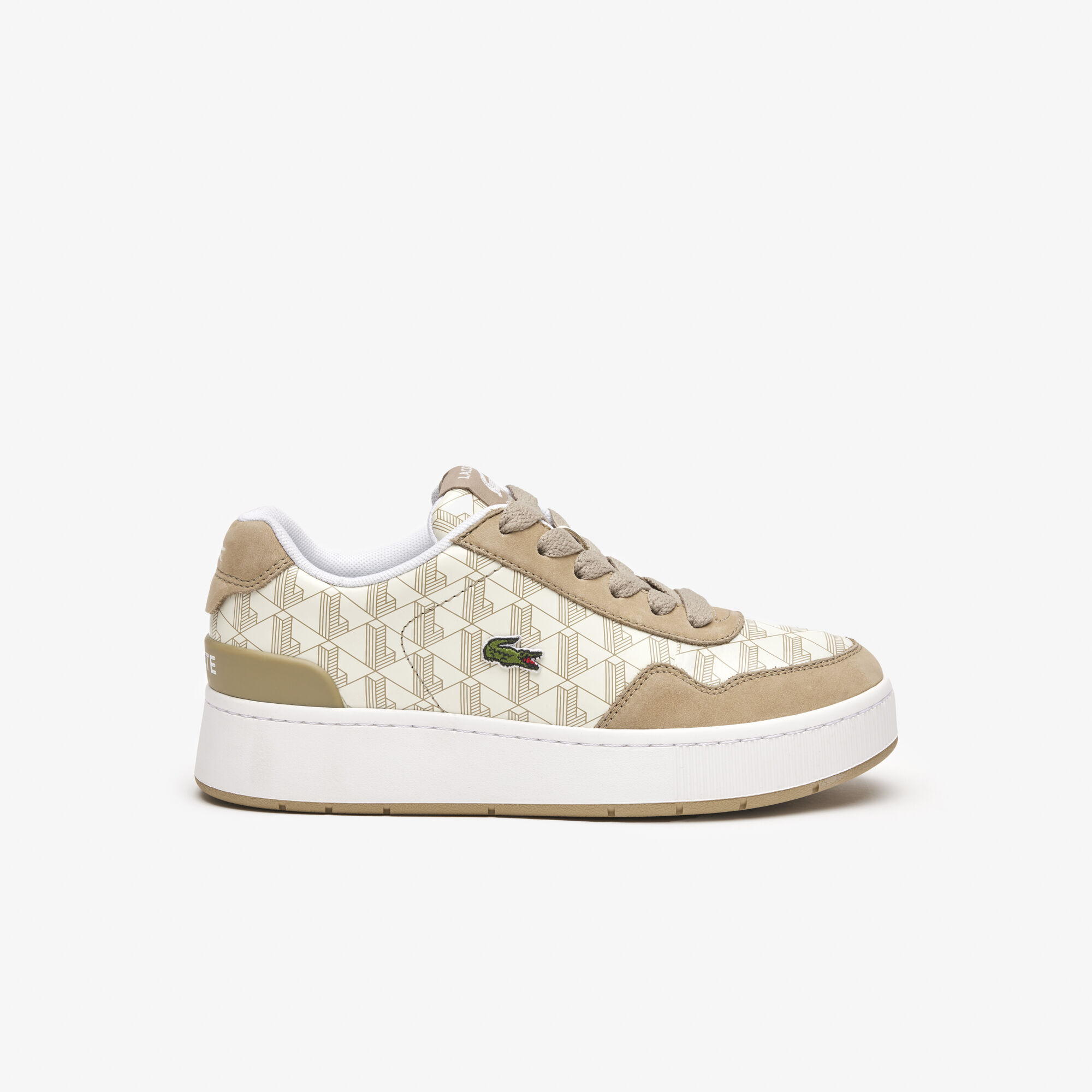 Leather lacoste trainers womens store