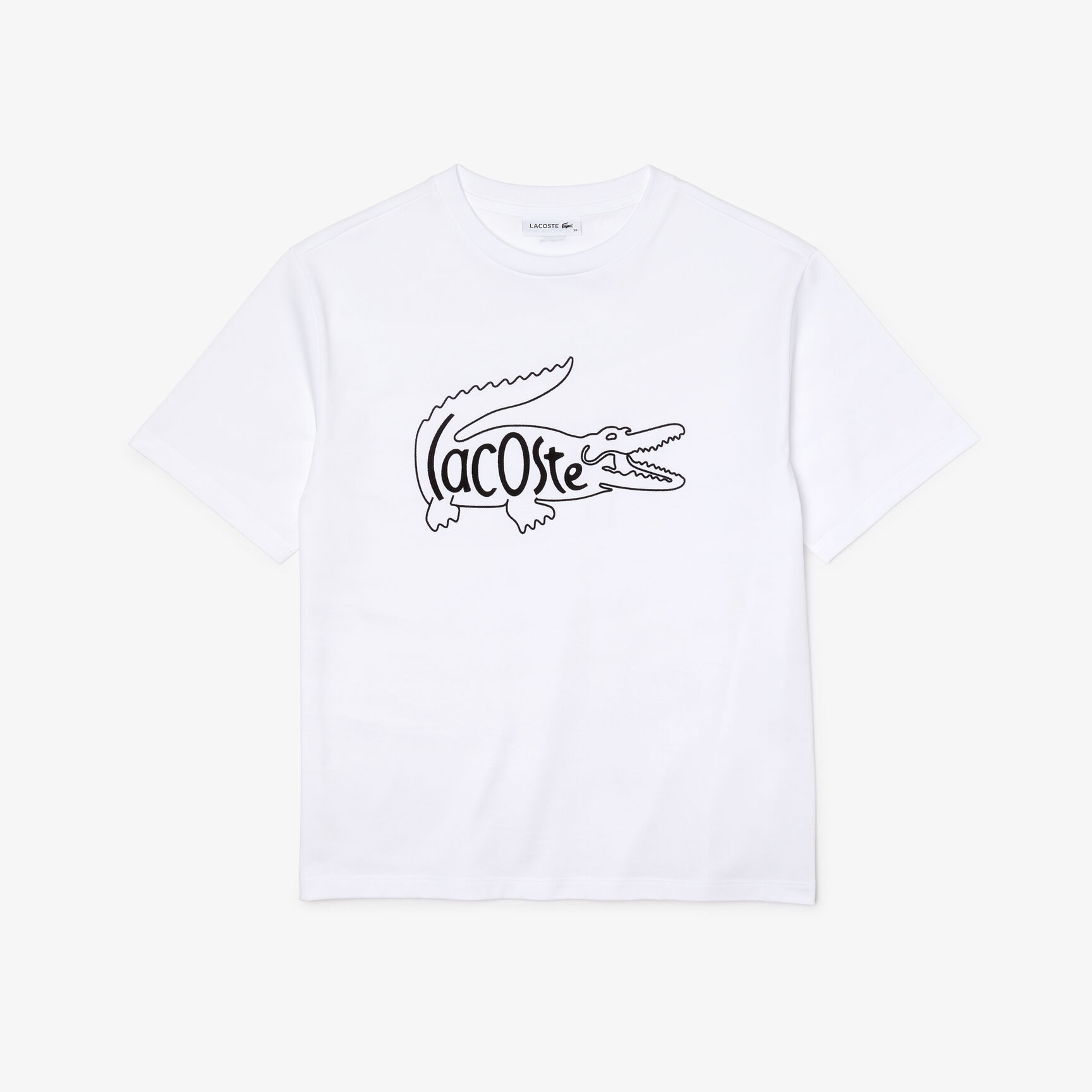 Women’s Crew Neck Crocodile Print Cotton T-shirt Women’s Crew Neck Crocodile Print Cotton T-shirt
