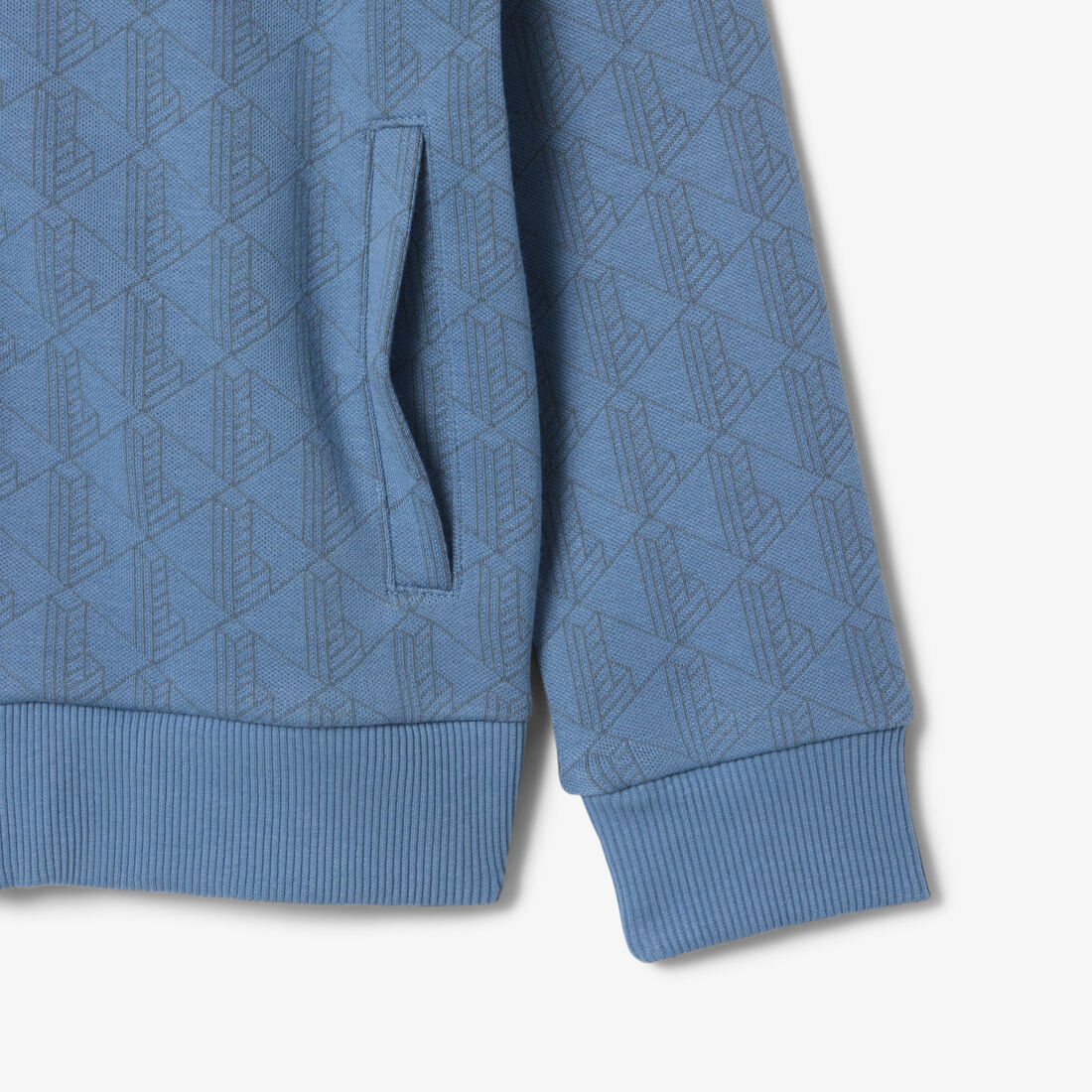 Zipped Monogram Fleece Hoodie lacoste zipped monogram fleece hoodie