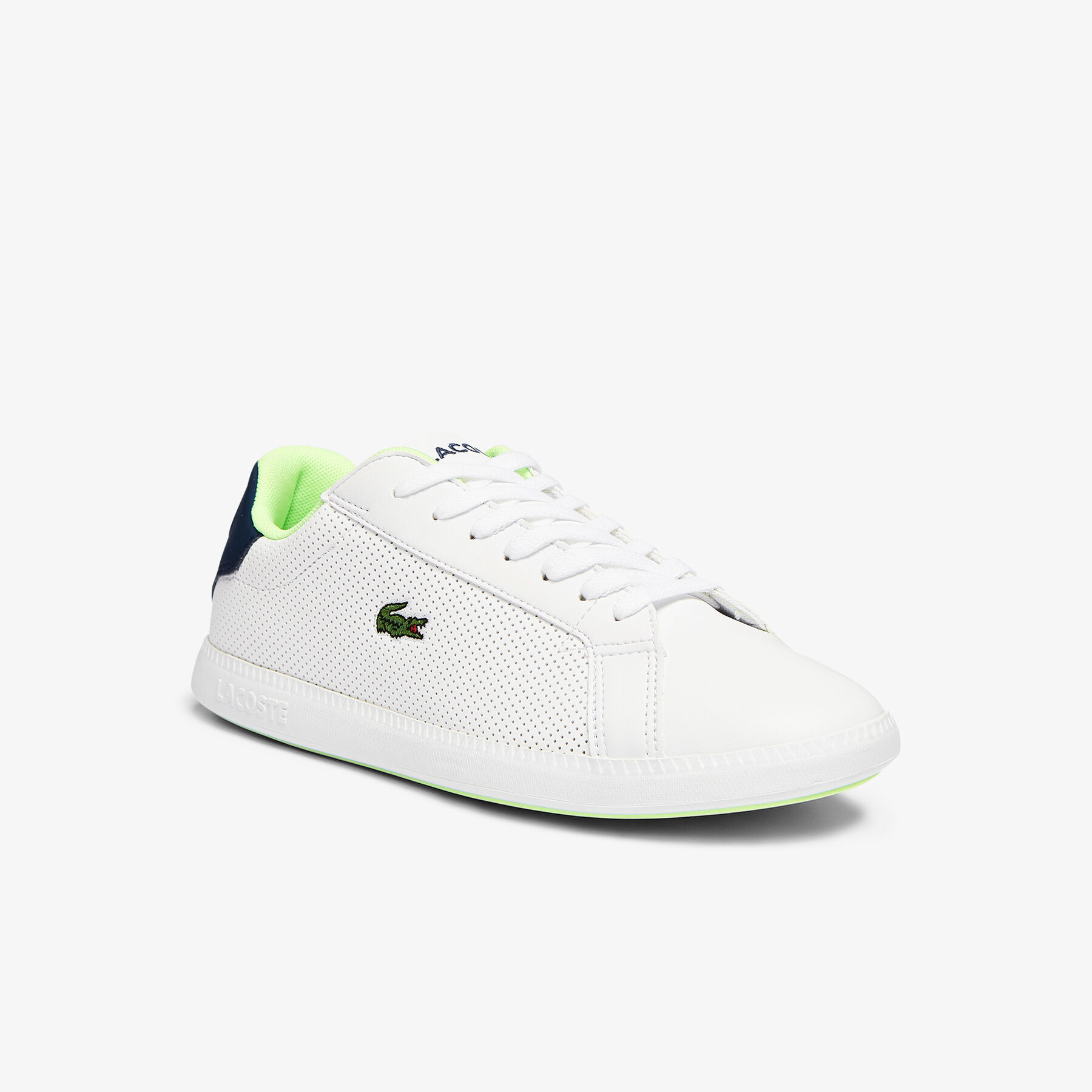 Juniors' Graduate Synthetic Perforated Trainers lacoste juniors graduate synthetic perforated trainers