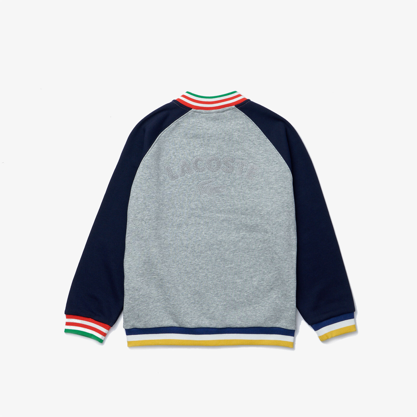 Boys’ Bicolor Striped Accents Fleece Teddy Jacket