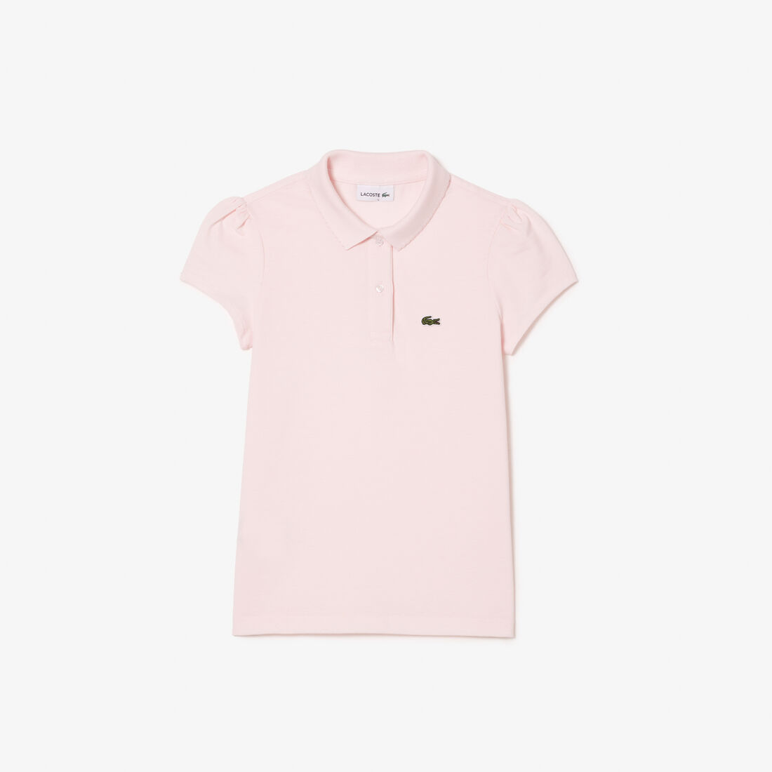 Scalloped Collar Mini Pique Polo Shirt Scalloped Collar Mini Pique Polo Shirt