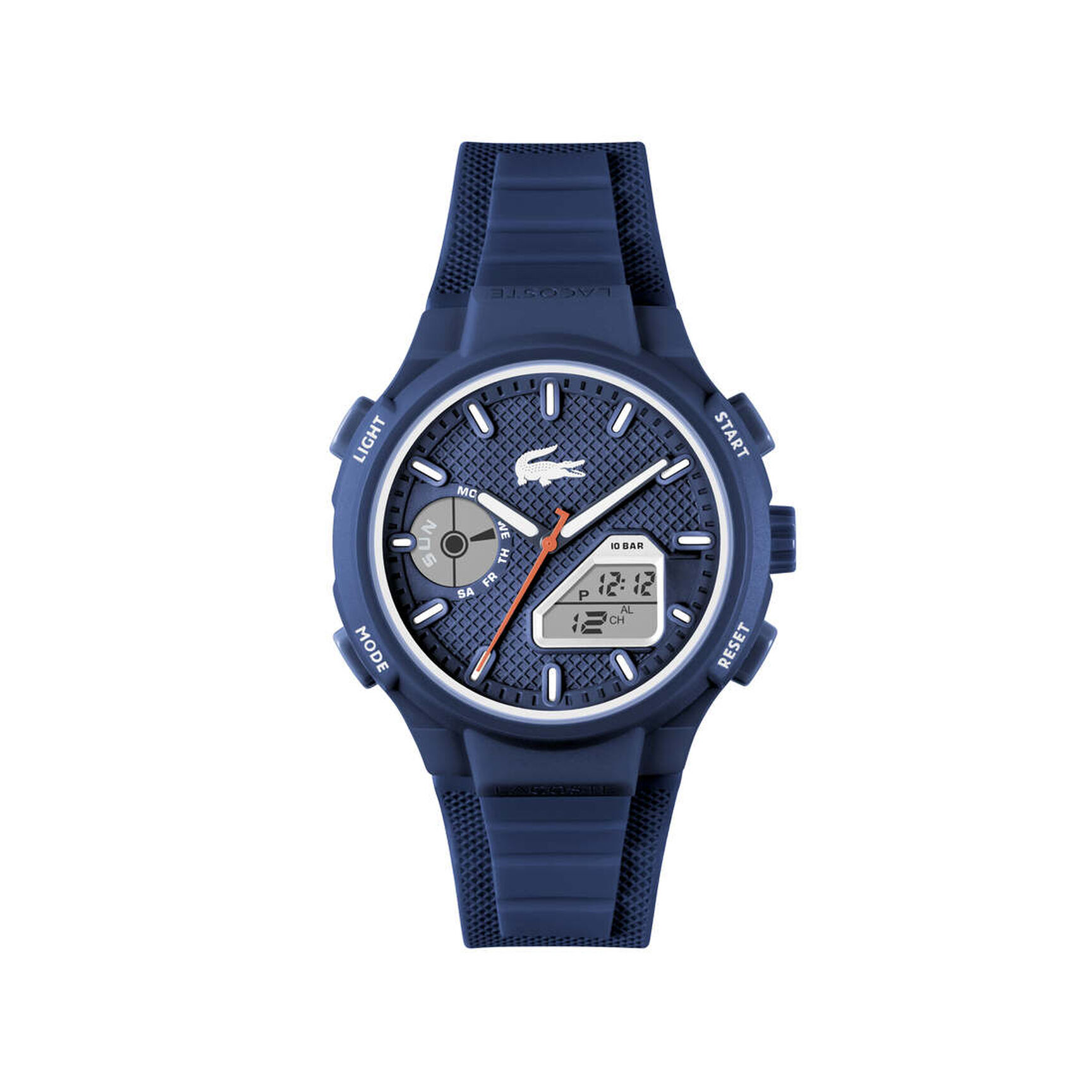 Lacoste Round Analog Mens Blue Case Watch