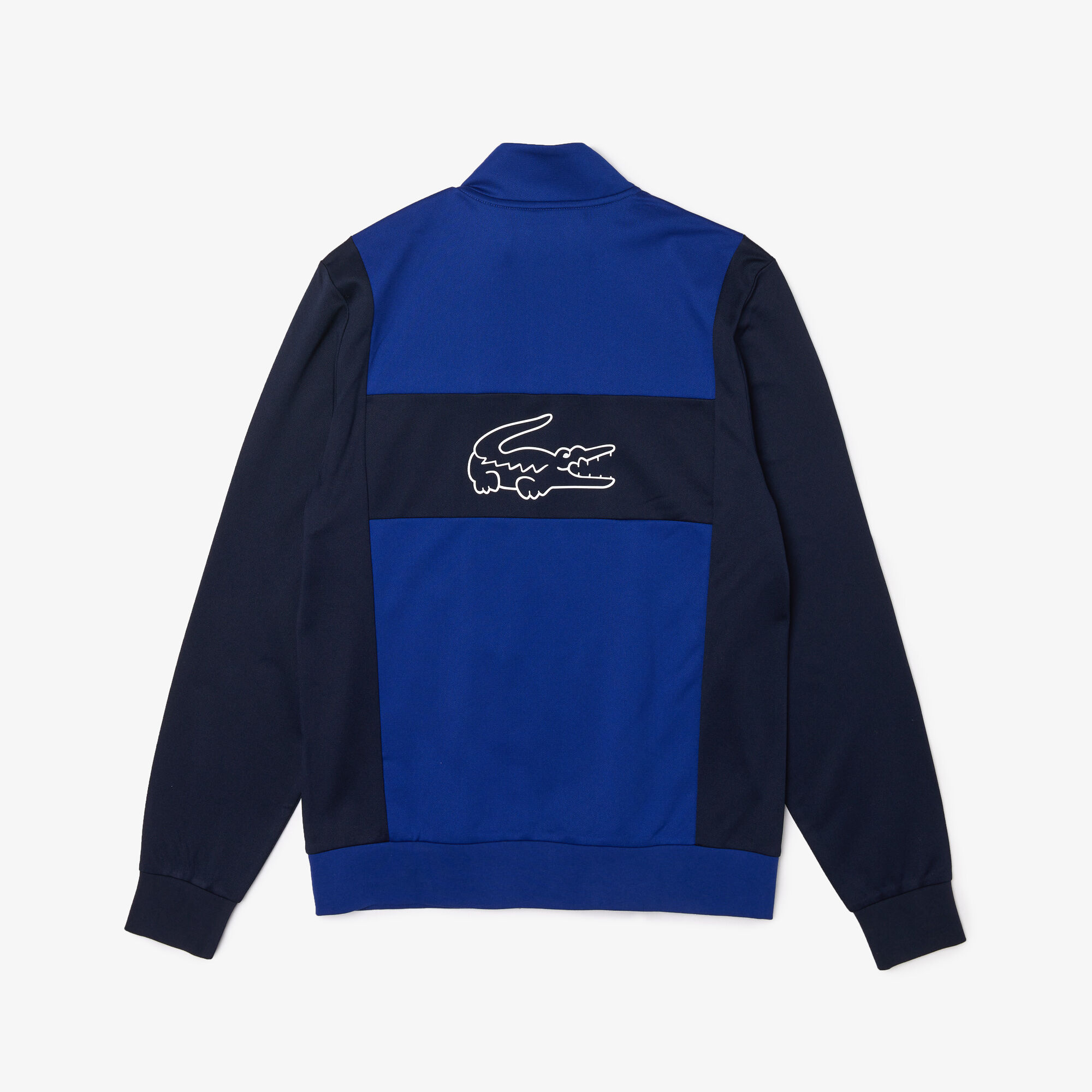 Men's Lacoste SPORT Resistant Bicolor Piqué Zip Sweatshirt, Blue
