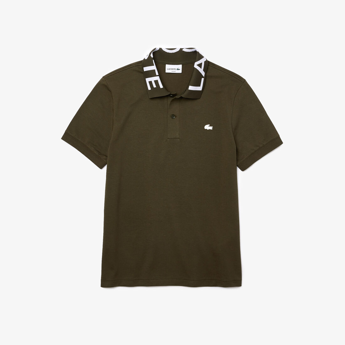 Men’s Lacoste Slim Fit Lettered Neck Light Breathable Piqué Polo Shirt Men’s Lacoste Slim Fit Lettered Neck Light Breathable Piqué Polo Shirt