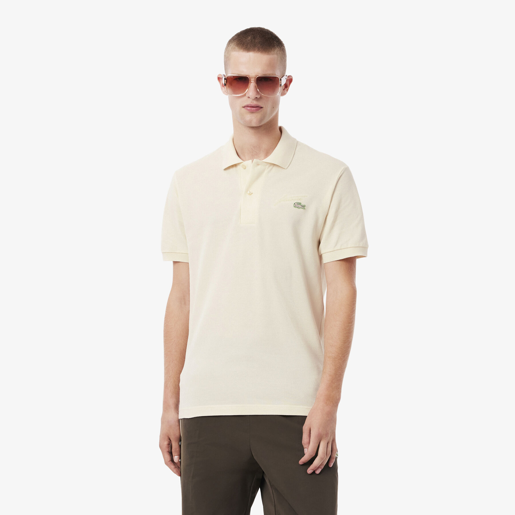 Classic Fit Embroidery Detail Pique Polo Shirt lacoste classic fit embroidery detail pique polo shirt