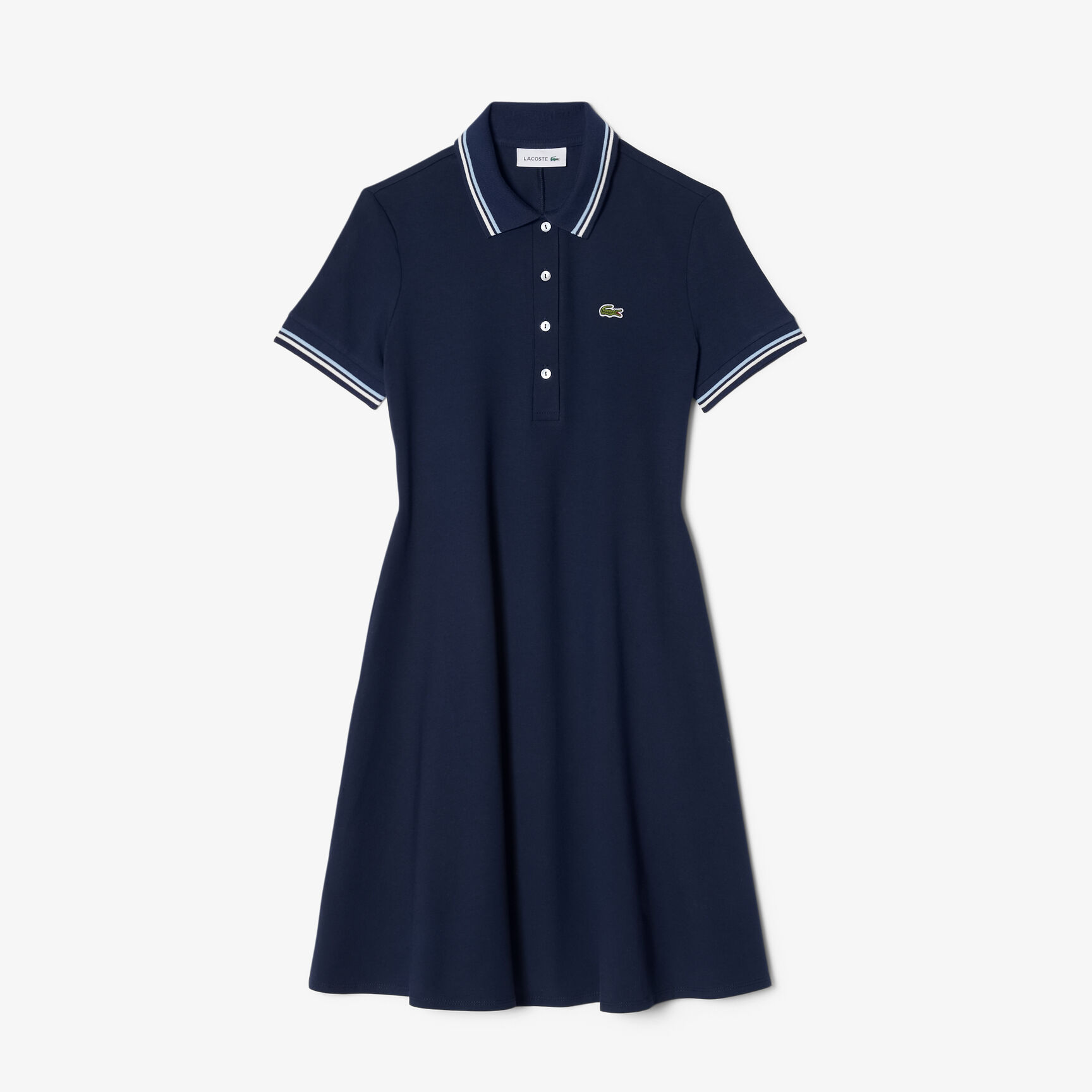 Stretch Polo Collar Skater Dress Stretch Polo Collar Skater Dress