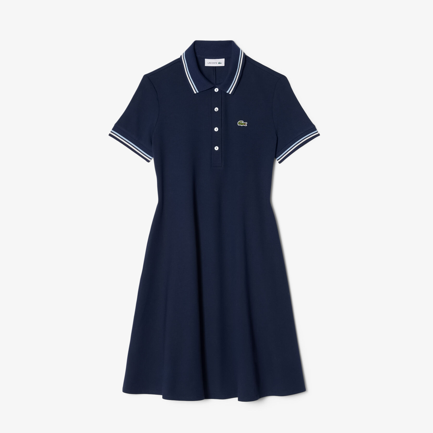 Stretch Polo Collar Skater Dress lacoste stretch polo collar skater dress