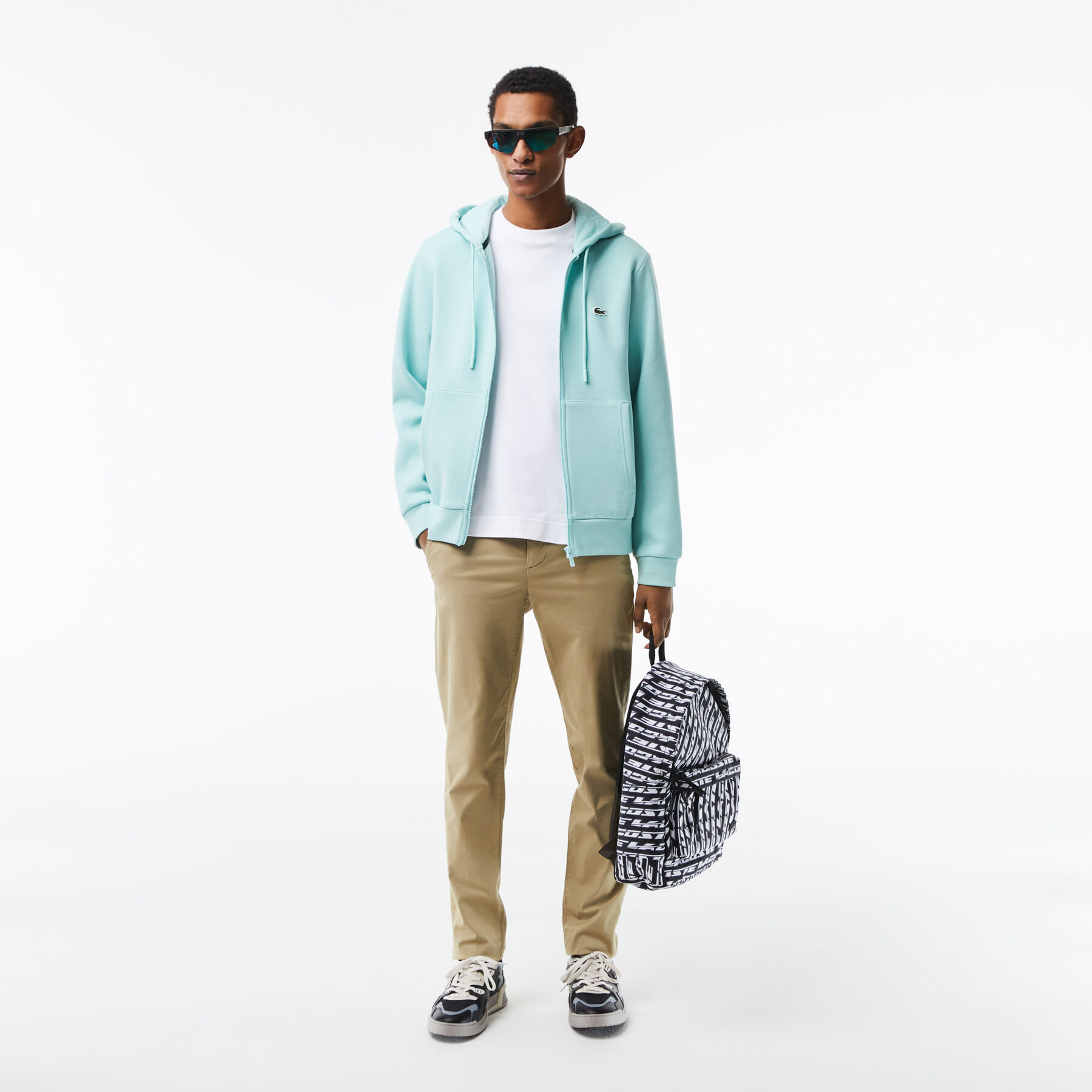 men s lacoste neocroc logo print backpack