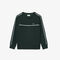 lacoste logo stripe fleece sweatshirt