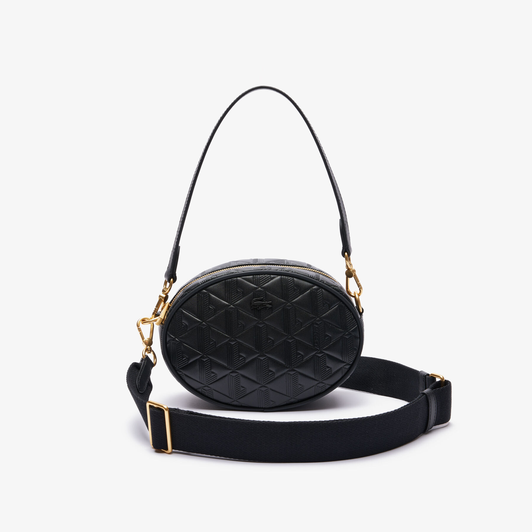 Maheki Oval Leather Shoulder Strap Purse lacoste maheki oval leather shoulder strap purse