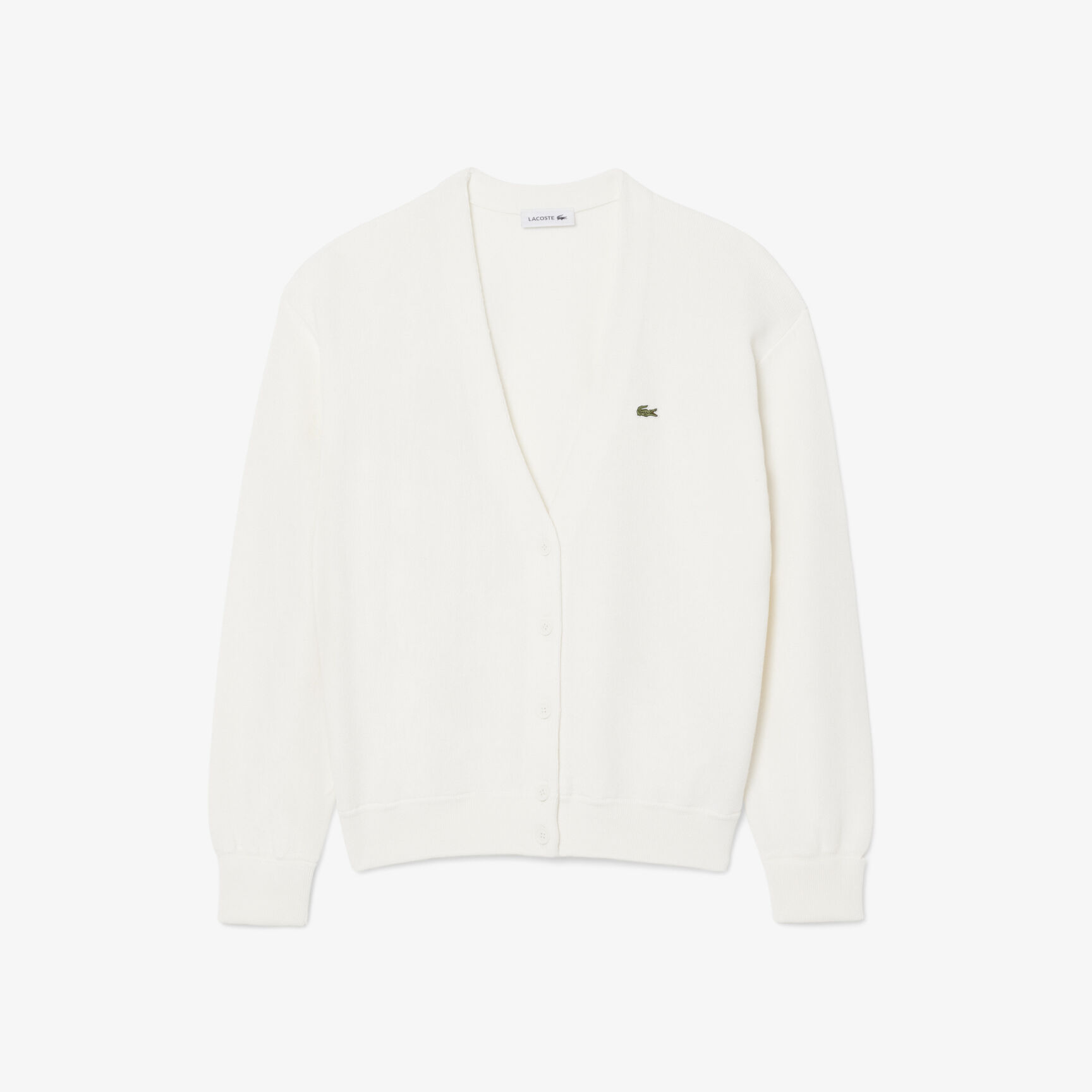 V Neck Moss Stitch Cotton Cardigan