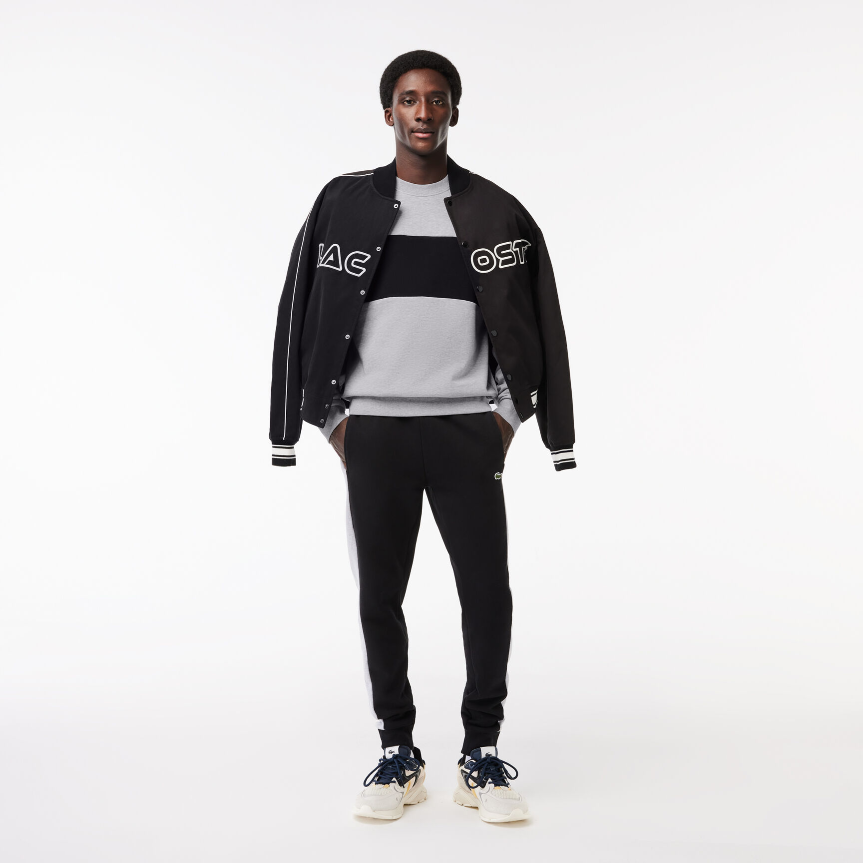 Classic Fit 3D Print Colourblock Jogger Sweatshirt