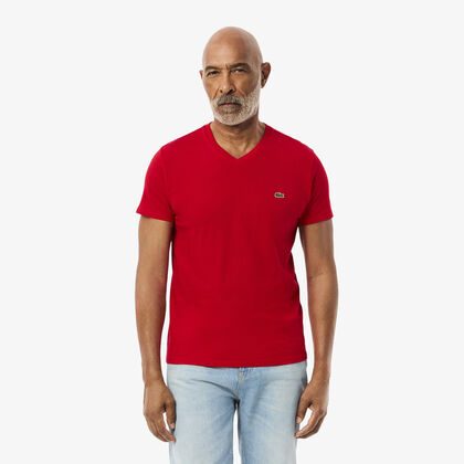 Lightweight Cotton Pima V Neck T-shirt