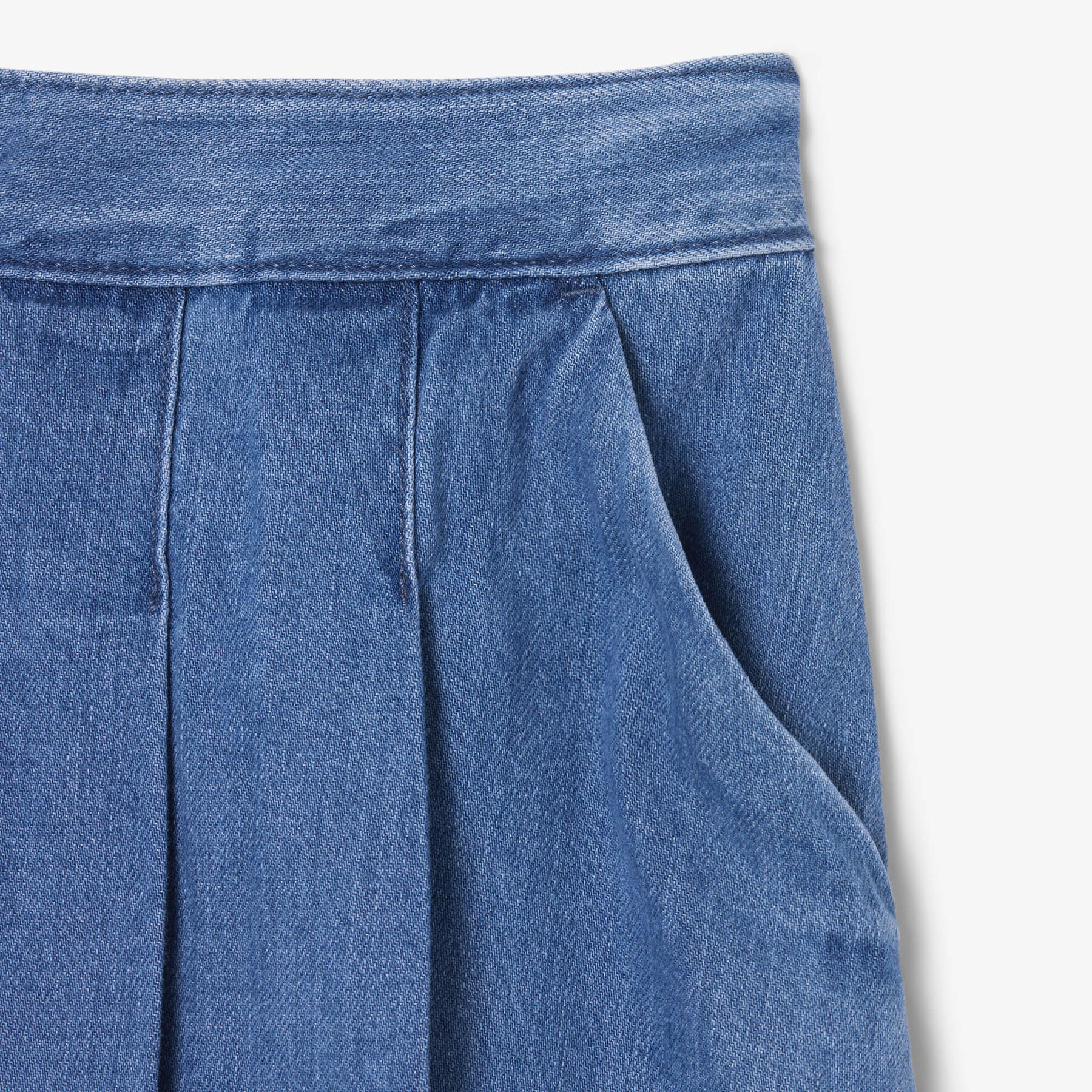 lacoste pleated denim skort