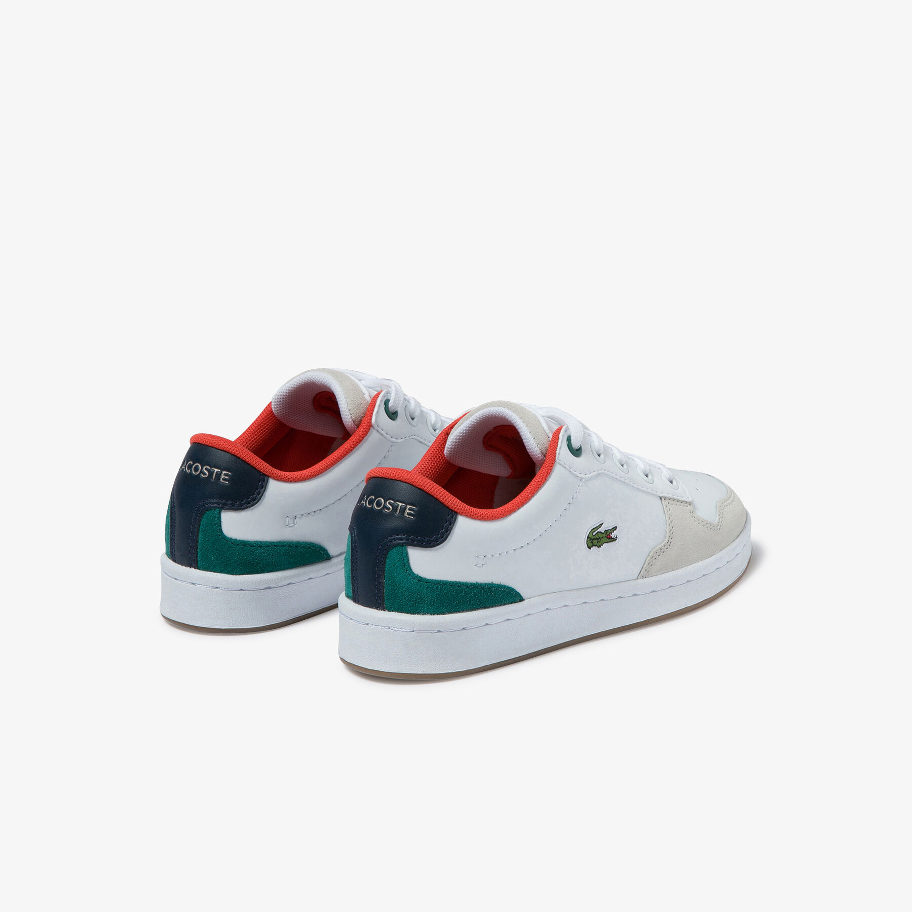 lacoste children s masters cup metallic leather sneakers