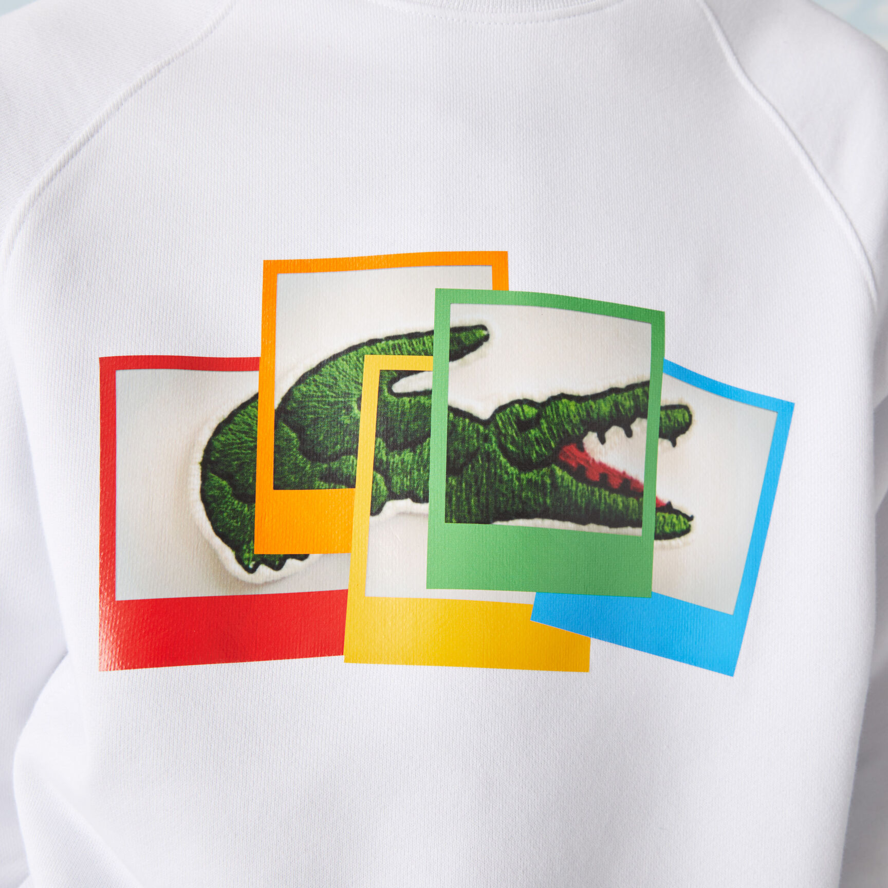 Unisex Lacoste LIVE Polaroid Collaboration Loose Fit Sweatshirt Unisex Lacoste LIVE Polaroid Collaboration Loose Fit Sweatshirt