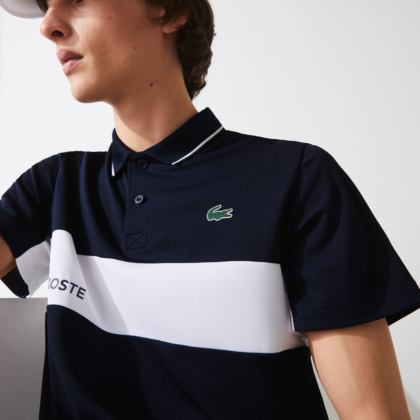 Men&rsquo;s Lacoste SPORT Colourblock Breathable Resistant Polo Shirt