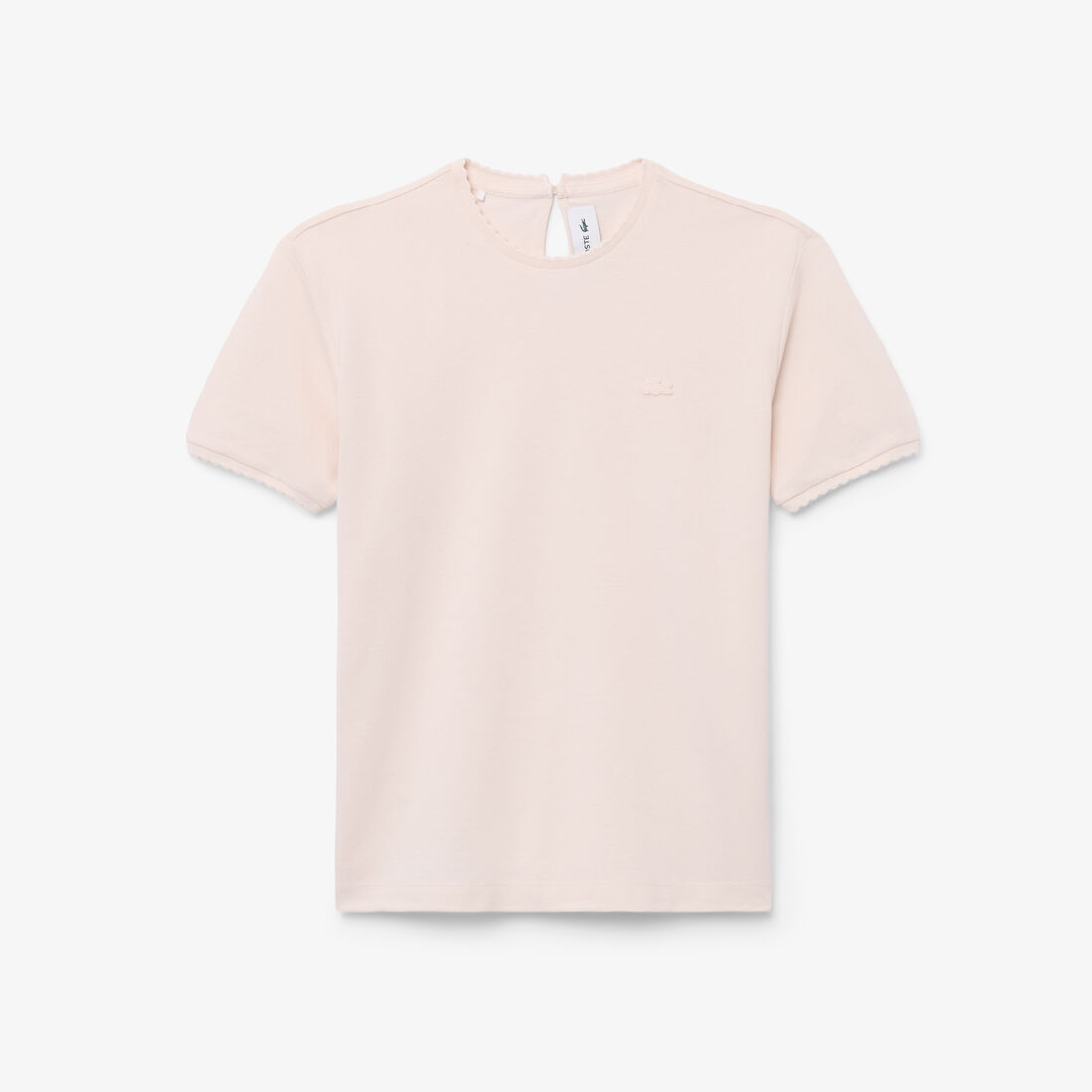 lacoste fluid scallop trim pique t shirt