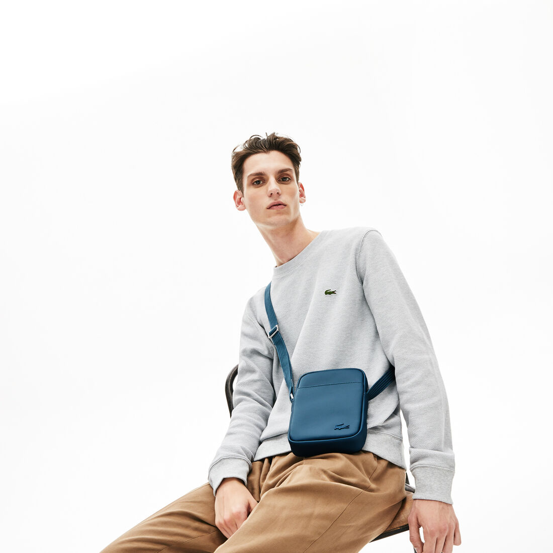 Men's Classic Petit Piqu&eacute; Vertical Zip Bag